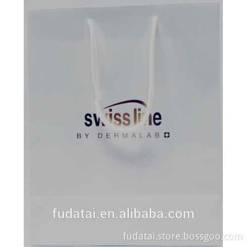 FDT customized high quality Christmas promotional gift make-up paper bag with handle